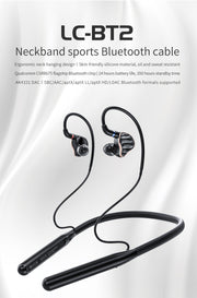 FiiO LC-BT2 - Neckband Sports Bluetooth 5.0 MMCX Cable with APTX/LDAC ( Ships Next Day) - C-Plan Audio