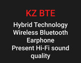 KZ Acoustics - KZ BTE Bluetooth Dual Driver (1BA and 1 DD) Earphones (Black)  (In Stock)
