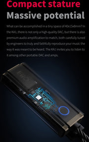 FiiO KA1-LT - MQA DAC & Headphone Amplifier (with standard headphone socket)  (In Stock)- Lightning IOS connection for smartphones & computers (nbb)