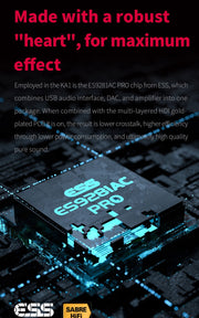 FiiO KA1-LT - MQA DAC & Headphone Amplifier (with standard headphone socket)  (In Stock)- Lightning IOS connection for smartphones & computers (nbb)