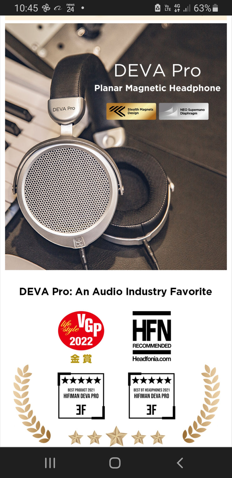 HiFiMan - Deva Pro Wired - Audiophile Planar Magnetic Wired Version Headphone (Ships in 2-3 Weeks)