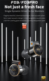 FiiO FD3 - 12mm Dynamic Driver 1.5 Tesla Magnetic Flux Monitor Earphones (Black) (In Stock) (C-Plan Specials)