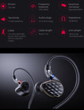 FiiO FH15  - Earphones (Latest 2023 release) - 4 x Driver (1DD + 3BA) In-Ear Monitors (Earphones) (In Stock)