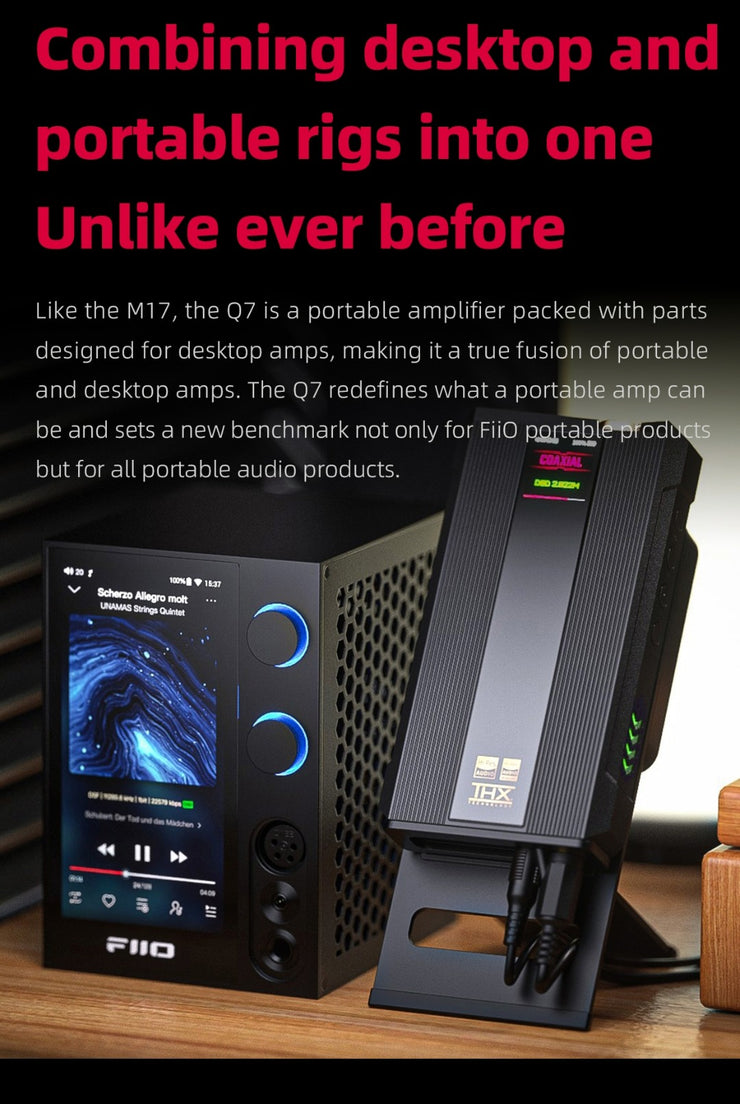 FiiO Q7 - Portable & Desktop Audiophile Bluetooth DAC & Headphone Amplifier (In Stock) (nbb) (C-Plan Specials)