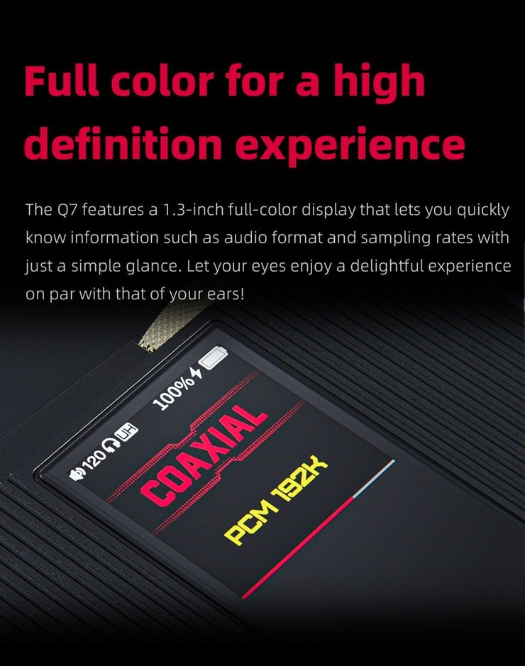 FiiO Q7 - Portable & Desktop Audiophile Bluetooth DAC & Headphone Amplifier (In Stock) (nbb) (C-Plan Specials)
