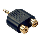 Tech-Con Headphone Plug Stereo Adapter  - 3.5mm Male to Twin female RCA - C-Plan Audio