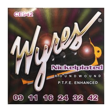 Wyres Professional Electric Handmade Coated Nickelplated Guitar Strings - CE942 - C-Plan Audio