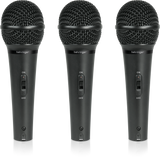 Behringer XM1800S with case - 3x Dynamic Cardioid Vocal and Instrument Microphones (Set of 3 in pack ) (Ships Next Day) - C-Plan Audio