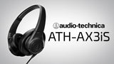 Audio Technica ATH-AX3iS SonicFuel Over-Ear Headphones (Black) for Android and Apple Devices With Inline Mic and Volume Control Ships Next Day) (C-Plan Audio Specials) - C-Plan Audio