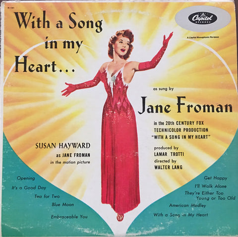 Jane Froman - With a Song in my Heart - Vinyl LP Record - Opened  - Very-Good Quality (VG) - C-Plan Audio