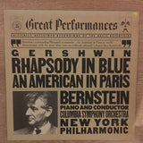 Gershwin - Leonard Bernstein, The Columbia Symphony Orchestra, The New York Philharmonic Orchestra ‎– Rhapsody In Blue / An American In Paris - Vinyl LP Record - Opened  - Very-Good+ Quality (VG+) - C-Plan Audio