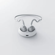 IKKO  Breezy - ITG01 - Bone Conduction Bluetooth (5.3) Sports Earphone/Headphone with Charging Cradle (Grey) (bobb)
