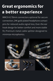 FiiO LC-RE Cable with MMCX Earphone Connectors and Swappable Device Connectors (3.5 single ended), (4.4mm and 2.5mm Balanced) ( Ships Next Day) - C-Plan Audio