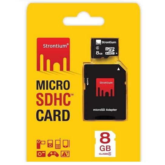 Strontium 8GB MicroSD Card with SD Adaptor - Class 6 - C-Plan Audio