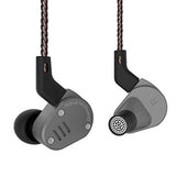 KZ Acoustics - KZ ZSA Hybrid Dual Driver (1BA and 1 DD) Earphones with Mic (Gray)  (In Stock)